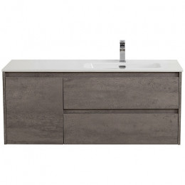 BelBagno Тумба с раковиной Kraft 120 R подвесная Cemento Grigio