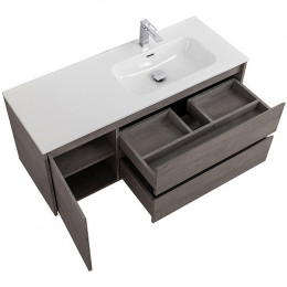 BelBagno Тумба с раковиной Kraft 120 R подвесная Cemento Grigio