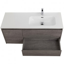 BelBagno Тумба с раковиной Kraft 120 R подвесная Cemento Grigio