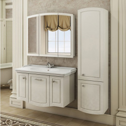 Comforty Зеркальный шкаф Палини 100 белый