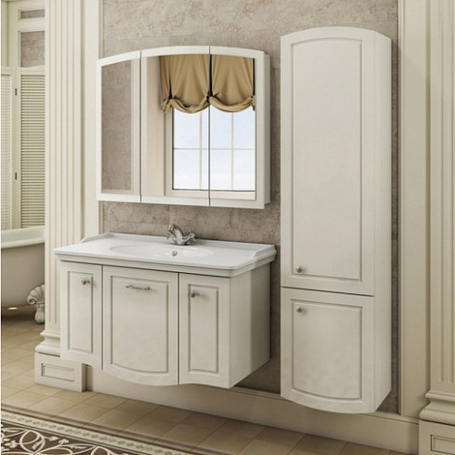 Comforty Зеркальный шкаф Палини 100 белый