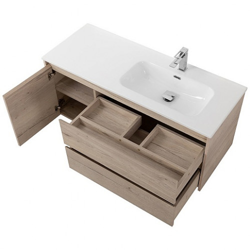 BelBagno Тумба с раковиной Kraft 100 R подвесная Rovere Galifax Bianco