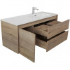 BelBagno Тумба с раковиной Kraft 100 R подвесная Rovere Galifax Bianco