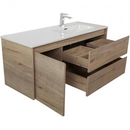 BelBagno Тумба с раковиной Kraft 100 R подвесная Rovere Galifax Bianco