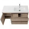 BelBagno Тумба с раковиной Kraft 100 R подвесная Rovere Galifax Bianco