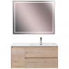 BelBagno Тумба с раковиной Kraft 100 R подвесная Rovere Galifax Bianco