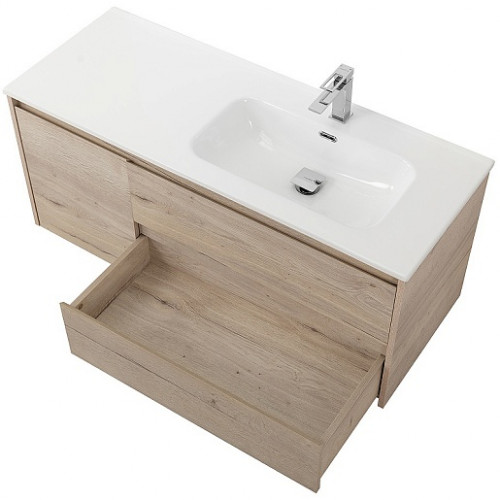BelBagno Тумба с раковиной Kraft 100 R подвесная Rovere Galifax Bianco