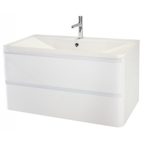 BelBagno Тумба с раковиной Albano 100 подвесная Bianco Lucido