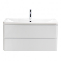 BelBagno Тумба с раковиной Albano 100 подвесная Bianco Lucido