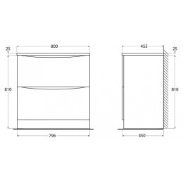 BelBagno Мебель для ванной Acqua 80 напольная Bianco Lucido, WARM