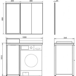 Comforty Зеркало Лозанна 40 белое матовое