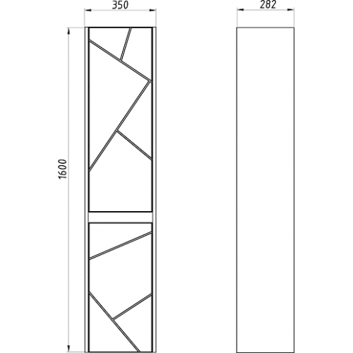 ASB-Mebel Шкаф пенал Диана 35 подвесной белый/дуб янтарный