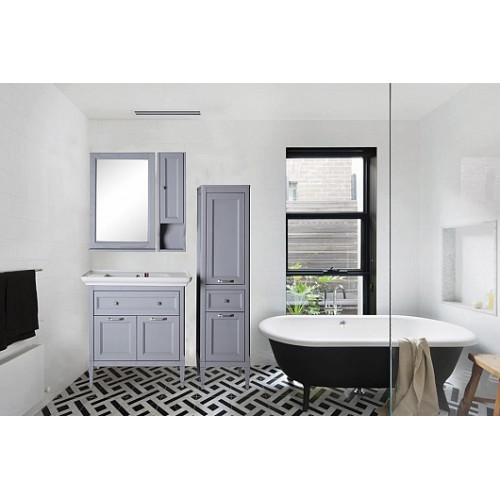 ASB-Woodline Мебель для ванной Гранда 85, шкафчик, grigio серый