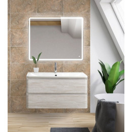 BelBagno Тумба с раковиной Albano 80 подвесная Rovere Vintage Bianco