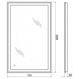 BelBagno Зеркало SPC-GRT-750-800-LED-TCH