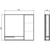 Comforty Зеркальный шкаф Варна 90 дуб сонома
