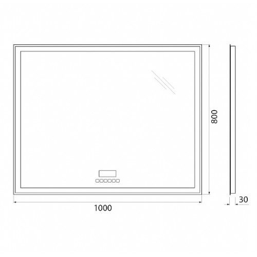 BelBagno Зеркало SPC-GRT-1000-800-LED-TCH-RAD