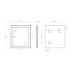 BelBagno Зеркало SPC-KRAFT-700-800-SENS-NERO