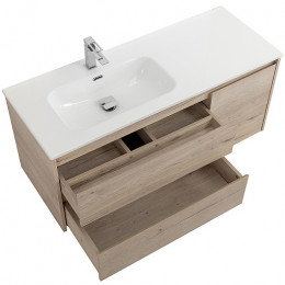 BelBagno Тумба с раковиной Kraft 100 L подвесная Rovere Galifax Bianco