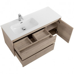 BelBagno Тумба с раковиной Kraft 100 L подвесная Rovere Galifax Bianco