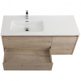 BelBagno Тумба с раковиной Kraft 100 L подвесная Rovere Galifax Bianco
