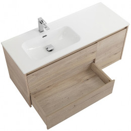 BelBagno Тумба с раковиной Kraft 100 L подвесная Rovere Galifax Bianco
