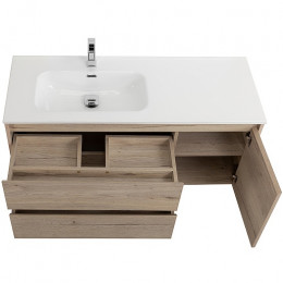 BelBagno Тумба с раковиной Kraft 100 L подвесная Rovere Galifax Bianco
