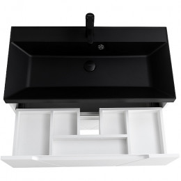 BelBagno Мебель для ванной Vittoria 100 Bianco Lucido с раковиной BB1000/450-LV-ART-AST-NERO