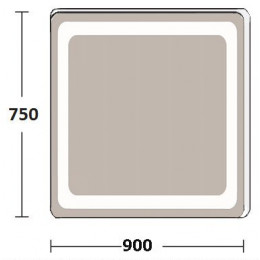 De Aqua Зеркало Смарт 9075 SMR 404 090