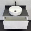 Comforty Тумба с раковиной Марсель 75 9110 подвесная белая матовая