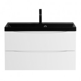BelBagno Тумба с раковиной Marino 80 подвесная Bianco Opaco с раковиной 80/45 ART-AST-NERO