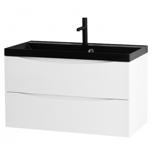 BelBagno Тумба с раковиной Marino 80 подвесная Bianco Opaco с раковиной 80/45 ART-AST-NERO
