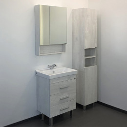 Comforty Зеркальный шкаф Никосия 60 дуб белый