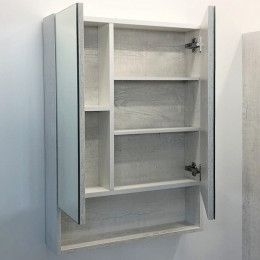 Comforty Зеркальный шкаф Никосия 60 дуб белый
