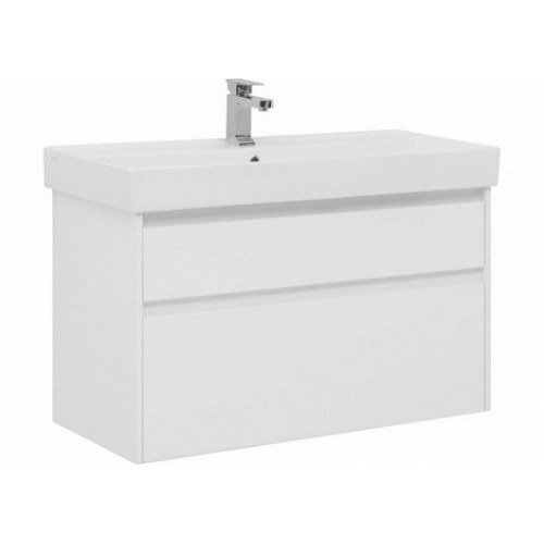 Aquanet Тумба под раковину Nova Lite 100 2 ящика, белая