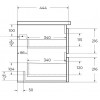 BelBagno Тумба с раковиной Albano-Cer 50 подвесная Rovere Nature Grigio