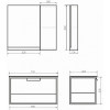 Comforty Мебель для ванной Бонн 90 (Comforty) подвесная дуб темный