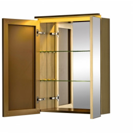 De Aqua Зеркало-шкаф для ванной Алюминиум 80 (AL 504 080 G) золото