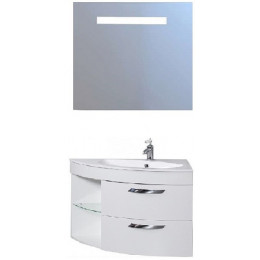 De Aqua Мебель для ванной Трио Люкс 90 R, зеркало Экстра EXT 90 F