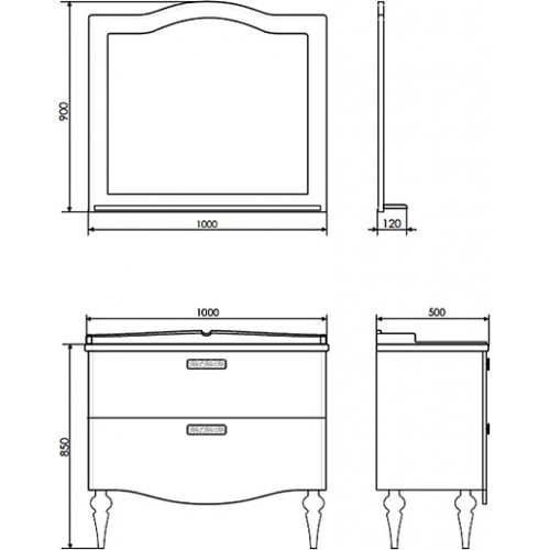 Comforty Тумба с раковиной Монако 100 1 белая