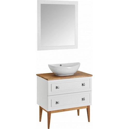 ASB-Woodline Зеркало Каталина 80 white