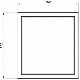 ASB-Woodline Зеркало Каталина 80 white