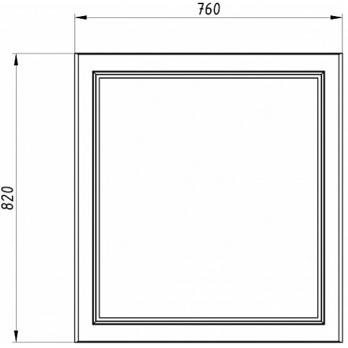 ASB-Woodline Зеркало Каталина 80 white