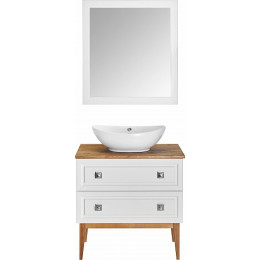 ASB-Woodline Зеркало Каталина 80 white