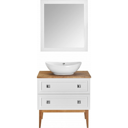 ASB-Woodline Зеркало Каталина 80 white