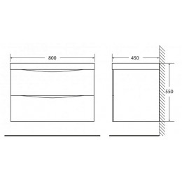 BelBagno Тумба с раковиной MARINO 800 Capucino Lucido