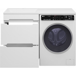 Misty Тумба с раковиной Байкал 120 L под стиральную машину белая