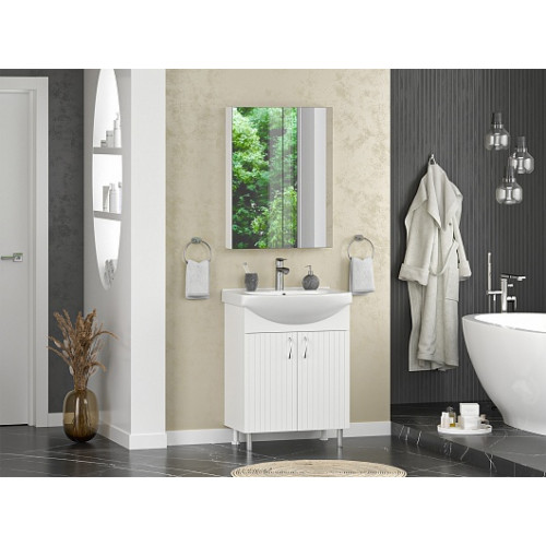 Misty Тумба с раковиной Изео 65 белая