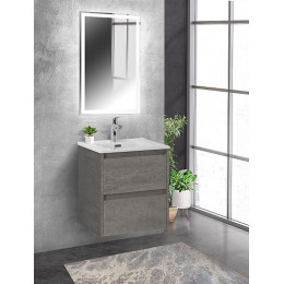 BelBagno Тумба с раковиной Kraft 50 подвесная Cemento Grigio