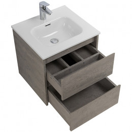 BelBagno Тумба с раковиной Kraft 50 подвесная Cemento Grigio